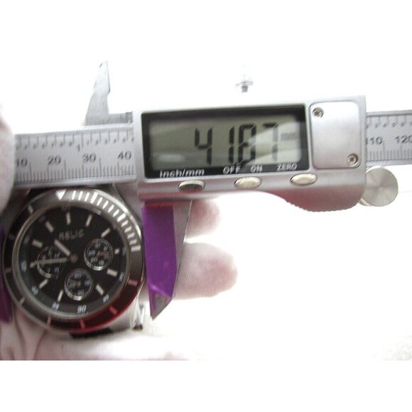 Men Relic Quartz 50m WR Analog 41mm Round Watch (H562) "New Battery" - Picture 2 of 10